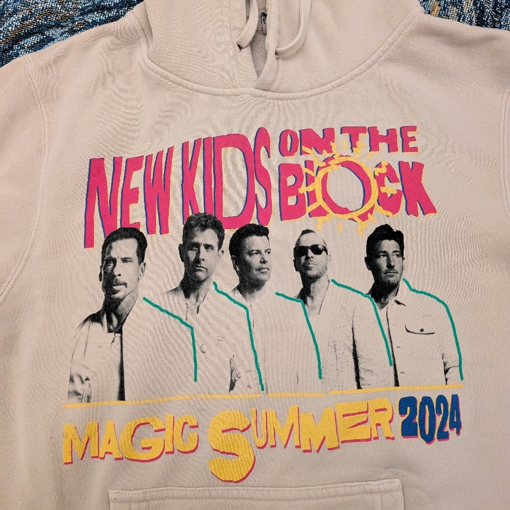 New Kids on the Block Concert Graphic Hoodie - Cream